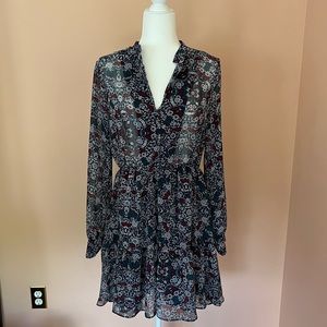 BCBGeneration Floral Printed Mini Dress - Size Medium